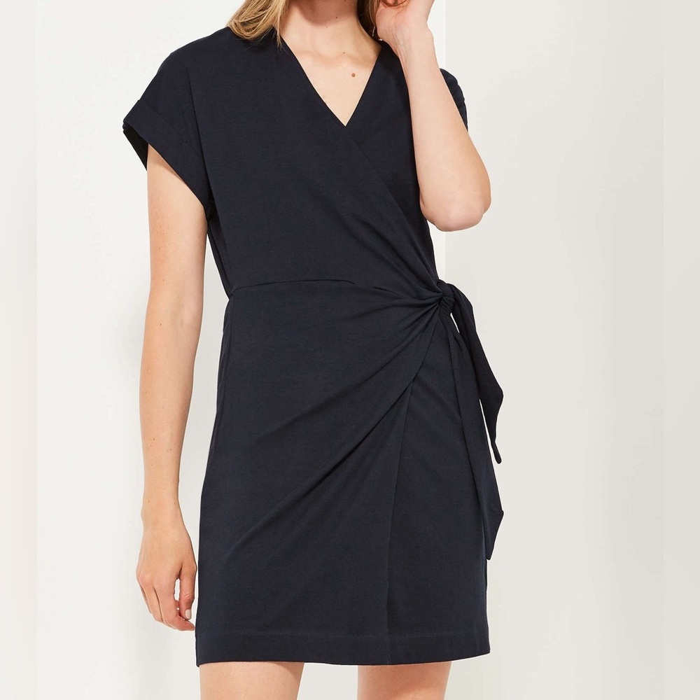 Joe Fresh Gorgeous Navy Wrap Midi Dress - Size M